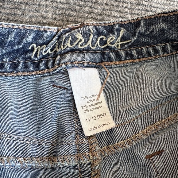 Maurices Womens 11/12 Reg Blue Jeans Sequin Pocket Bootcut Medium Wash Y2K 1840 - Picture 4 of 8